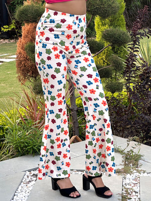 TANDUL Multicolor Floral Printed Trouser