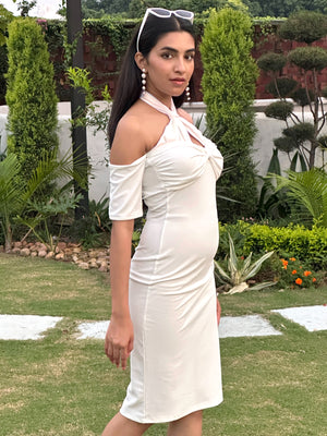 TANDUL Women Stunning White Dress