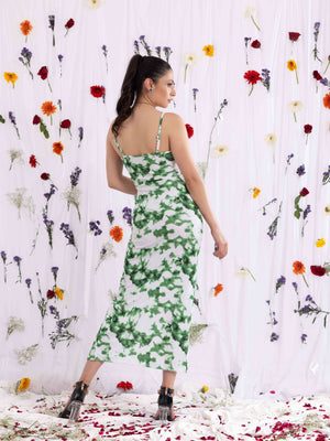 TANDUL Women Green Tie-dye Dress