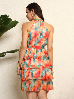 TANDUL Women Stunning Floral Georgette Dress