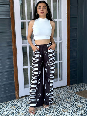TANDUL Women Musical Notes Patterned Trouser