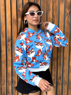 TANDUL Women Skyblue Printed Jacket