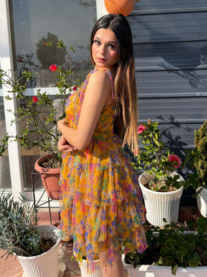 TANDUL Women Floral Printed Net Dress