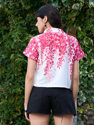 TANDUL Women Pink Printed  Crop Shirt