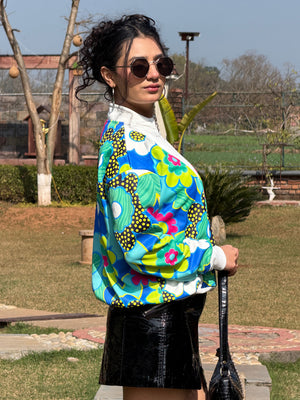TANDUL Women Vibrant Floral Printed Sweatshirt