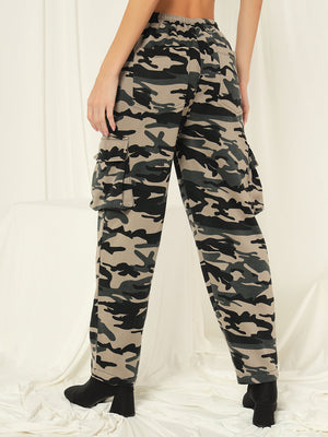 TANDUL  Women Regular Fit Khaki Lycra Blend Trousers