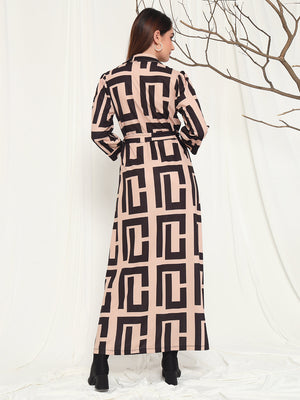 TANDUL  Women Gown Brown Dress