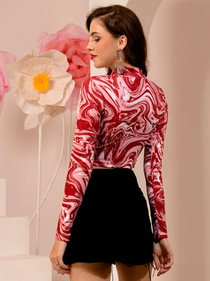 TANDUL  Casual Regular Sleeves Printed Women Multicolor Top