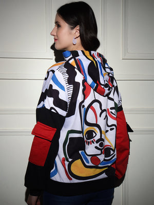 TANDUL  Women Full Sleeve Printed Hooded Sweatshirt
