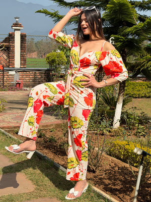 TANDUL Women Stunning Multicolor Printed Jumpsuit