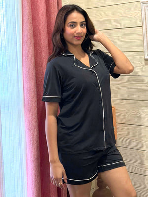 TANDUL Women Pretty Black Nightsuit