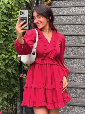 TANDUL WomenFuchsia Pink Flared Dress