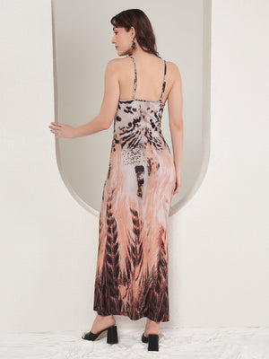 TANDUL  Women Bodycon Beige Dress
