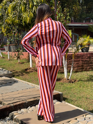 TANDUL Women Striking Striped Co-ord Set