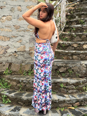 TANDUL Stunning Multicolor Floral Printed Dress