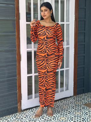 TANDUL Women Zebra Printed Bodycon Dress
