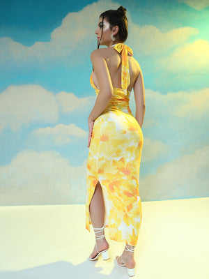 TANDUL  Women Bodycon Yellow Dress