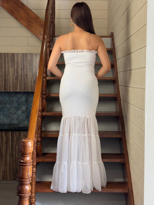 TANDUL Women Stunning White Dress