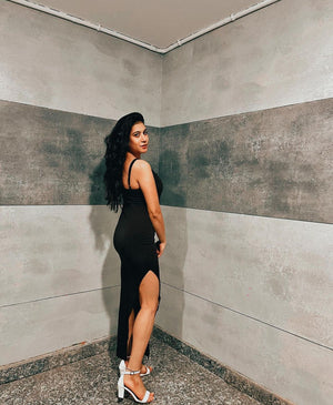 TANDUL  Women Bodycon Black Dress