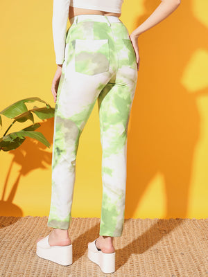 TANDUL  Women Regular Fit Multicolor Lycra Blend Trousers