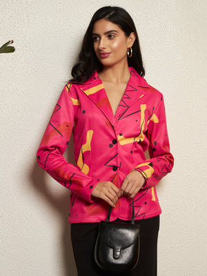 TANDUL Women Striking Pink Blazer