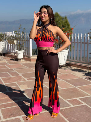 TANDUL Women Bold Flame Printed Co-ord Set