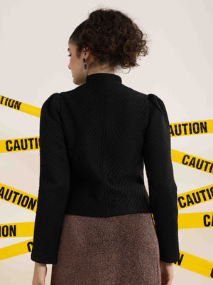 TANDUL Women Sleek Black Jacket