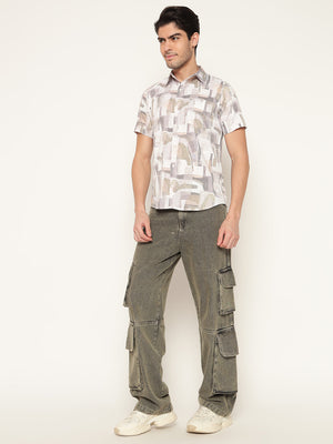 TANDUL  Men Regular Fit Printed Spread Collar Casual Shirt