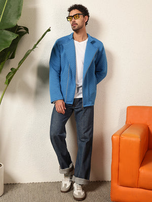 TANDUL Men's stylish blue Quiltted jacket