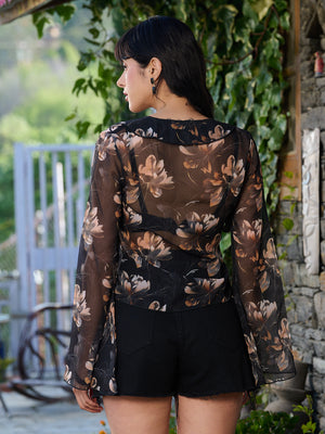 TANDUL Women Full Sleeve Floral Printed Top