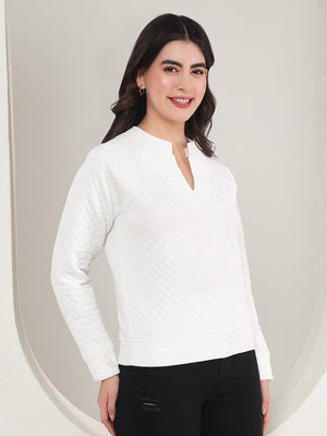 TANDUL  Women Full Sleeve Solid Sweatshirt
