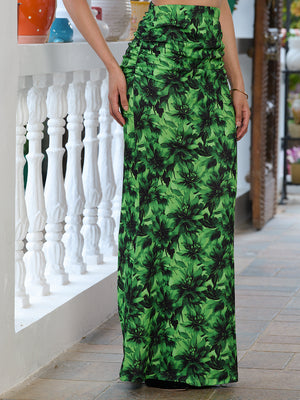 TANDUL Women Green Floral Printed Skirt