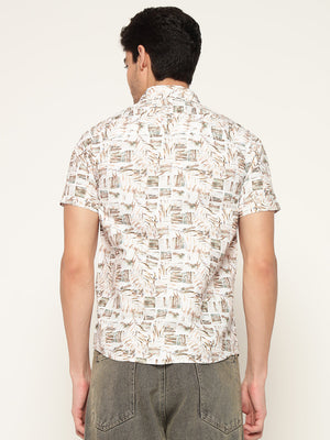 TANDUL  Men Regular Fit Printed Spread Collar Casual Shirt