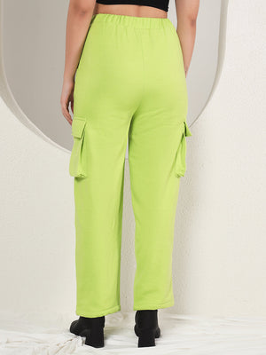 TANDUL  Women Regular Fit Green Lycra Blend Trousers