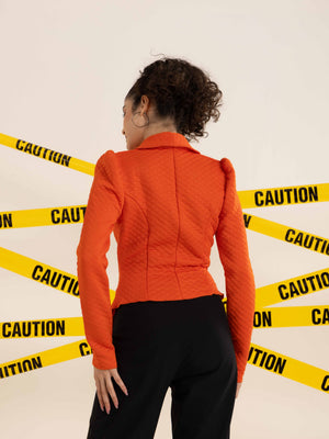 TANDUL Women Elegant Orange Blazer