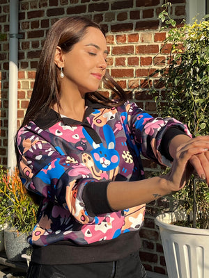 TANDUL Women Vibrant Multicolor Printed Sweatshirt