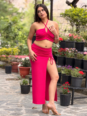 TANDUL Women Fushcia Pink Co-ord Set