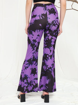 TANDUL  Women Regular Fit Purple Lycra Blend Trousers