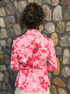 TANDUL Women Pink Floral Printed Blazer