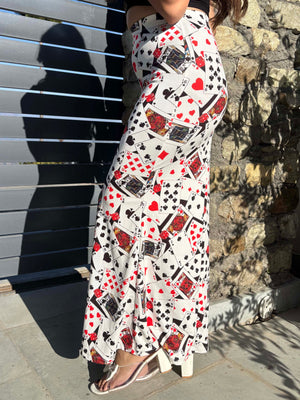 TANDUL Women Unique Playing Cards Skirt