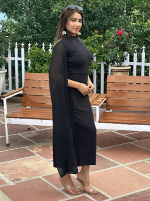 TANDUL  Women Bodycon Black Dress