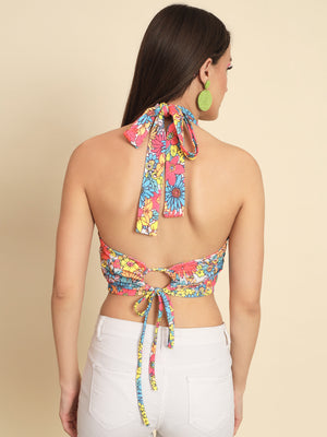 MAZIE Casual Sleeveless Printed Women Multicolor Top