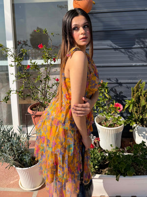 TANDUL Women Floral Printed Net Dress