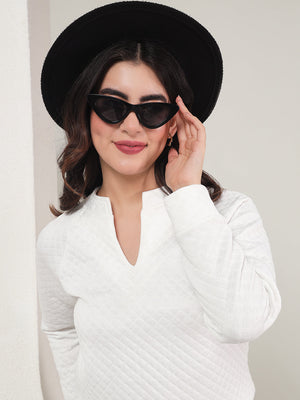 TANDUL  Women Full Sleeve Solid Sweatshirt