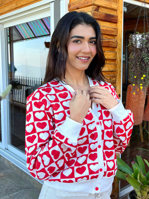 TANDUL Women Charming Red and White Sweater