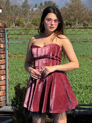 TANDUL Women Luxurious Pink Velvet Co-ord Set