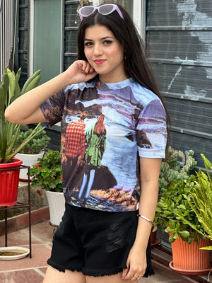 TANDUL Women Printed T-shirt