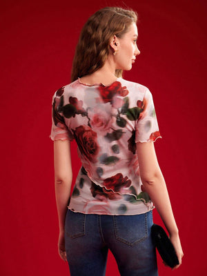 TANDUL  Casual Regular Sleeves Printed Women Multicolor Top