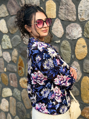 TANDUL Women Floral Print Puffer Jacket