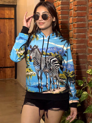 TANDUL Women Zebra Printed Sweatshirt